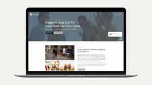 Esteem Wellness Website open on a laptop